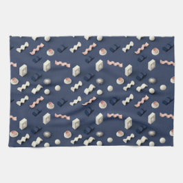 Abstract 3D geometric shapes Kökshandduk