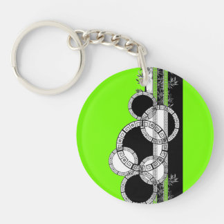 Abstract acrylic keychain