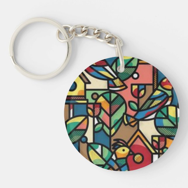 Abstract acrylic keychain (Framsidan)