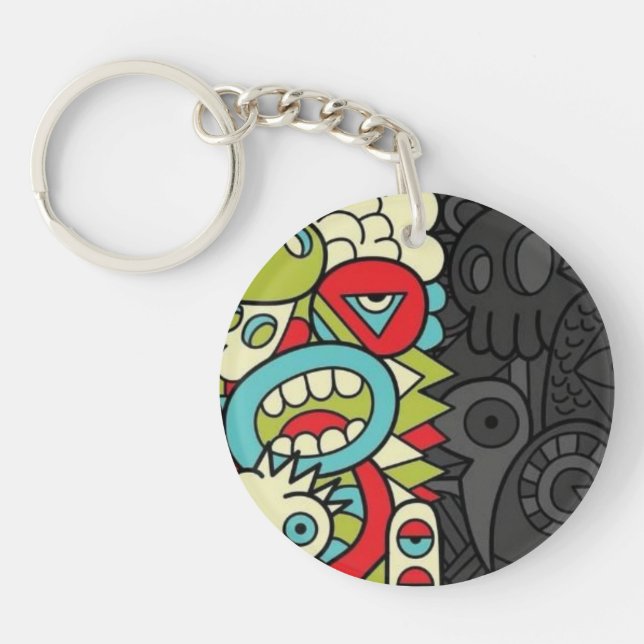 Abstract acrylic keychain (Framsidan)