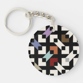 Abstract acrylic keychain