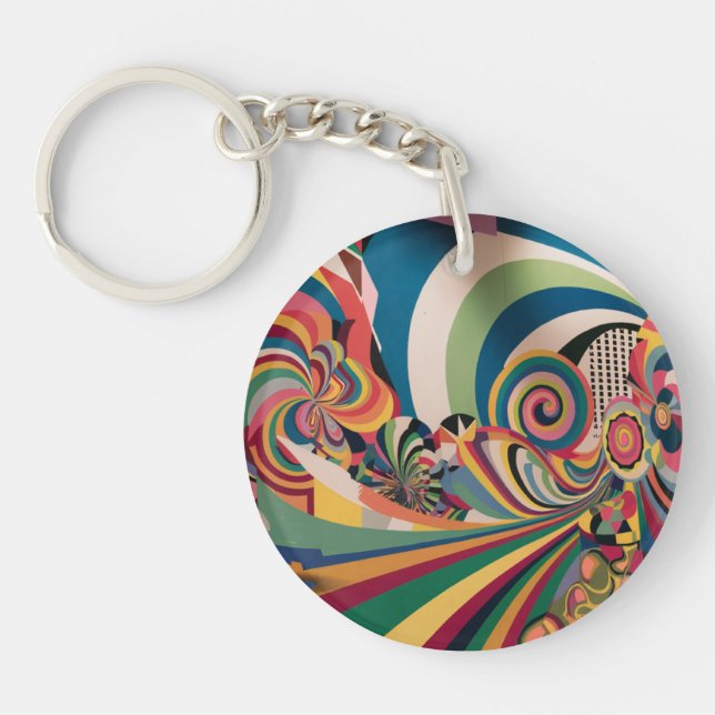 Abstract acrylic keychain (Framsidan)
