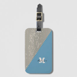 Abstract aesthetic minimal trendy Monogram Bagagebricka