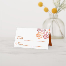 Abstract African Shape Wedding Place Card Placeringskort