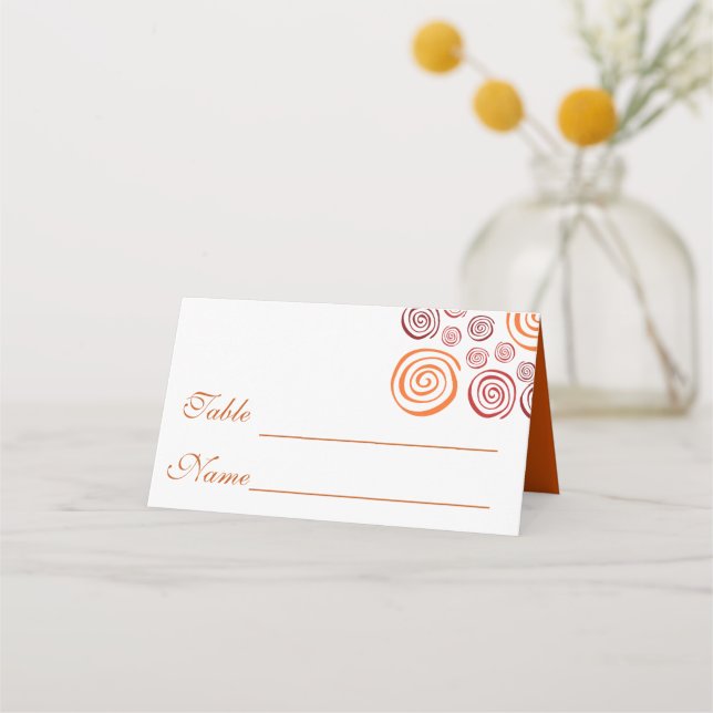 Abstract African Shape Wedding Place Card Placeringskort (Framsida)