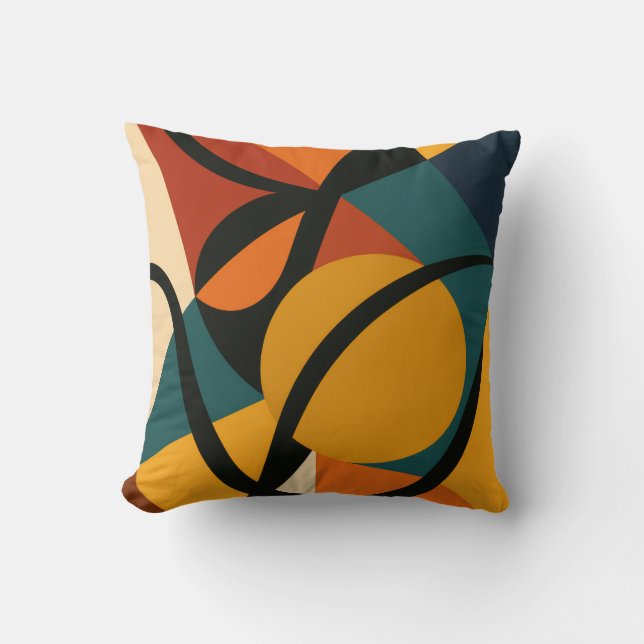 Abstract African Throw Pillow Kudde (Framsida)