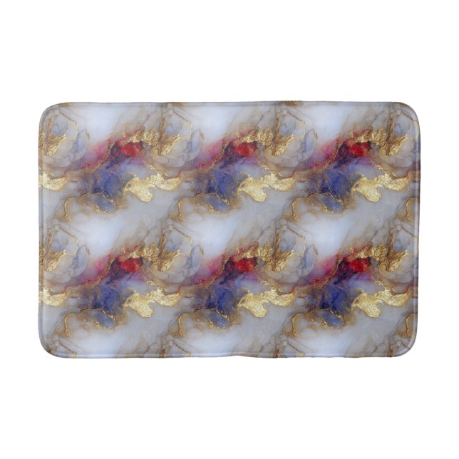 Abstract Alcohol Ink Texture with Gold Accents Badrumsmatta (Framsidan)