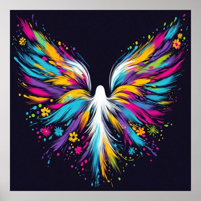 Abstract Angel Wall Poster on Semi-Gloss Paper (Framsidan)