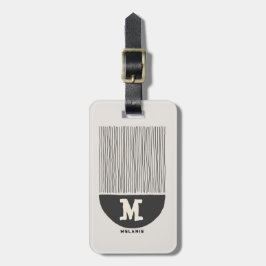 Abstract art aesthetic boho minimal Monogram Bagagebricka