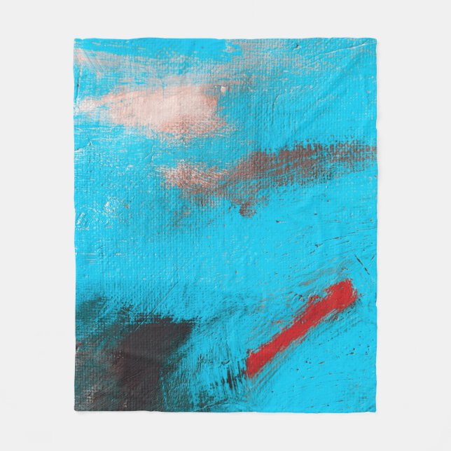 Abstract Art Backgroundart,paint,fine,blue,canvas, Fleecefilt (Framsidan)