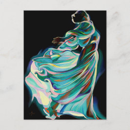 Abstract Art Deco Dancer - Art Print Vykort