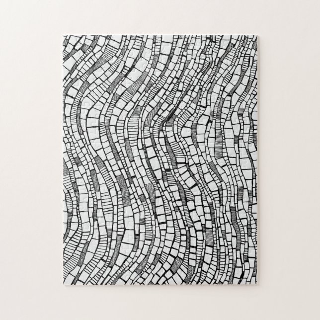 Abstract Art Geometric Shapes Difficult Puzzle Pussel (Vertikal)