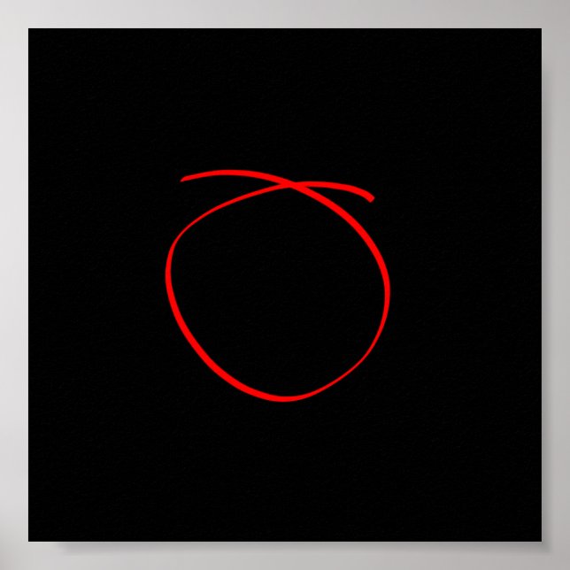 Abstract Art Minimalistic Red Black Poster (Framsidan)