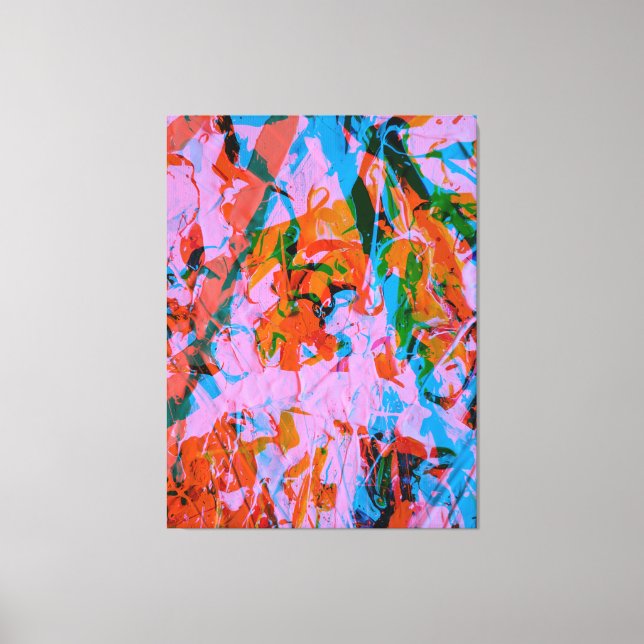 Abstract art mixed media  canvastryck (Framsida)