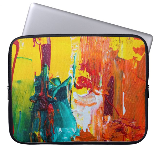 Abstract art on electronics bag laptop fodral (Framsidan)