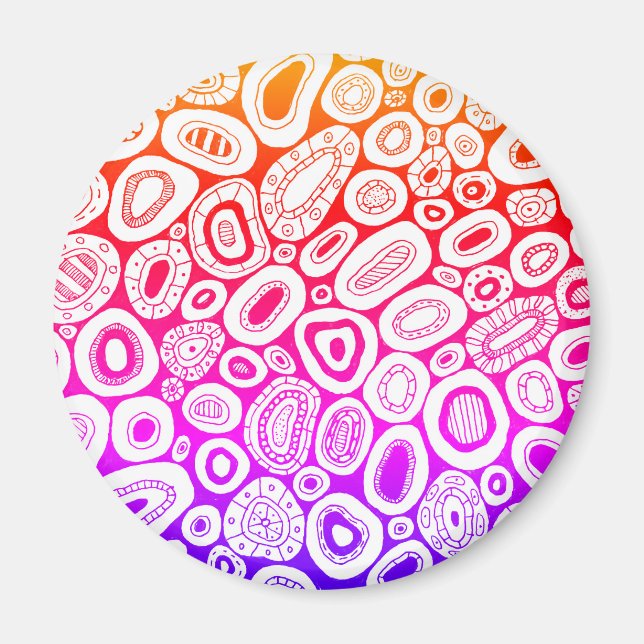 Abstract Art Random Blobby Shapes  Magnet (Framsidan)