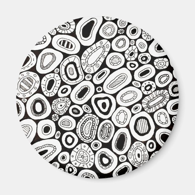 Abstract Art Random Blobby Shapes Magnet (Framsidan)