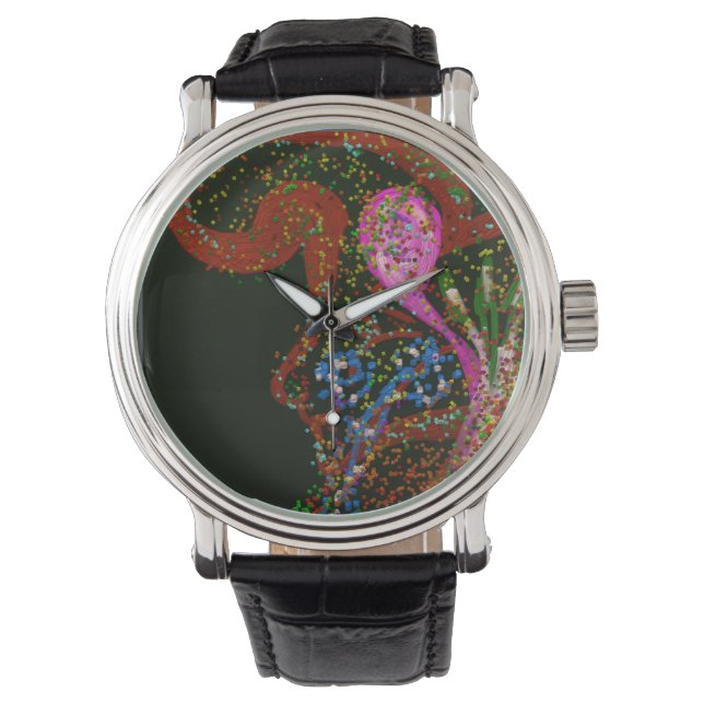 Abstract Art Vintage Watch Armbandsur (Framsida)