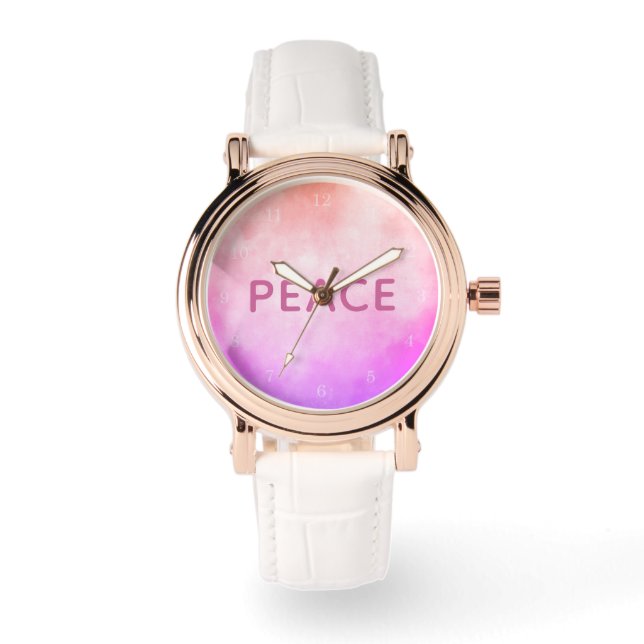 Abstract Art with PEACE Armbandsur (Framsida)