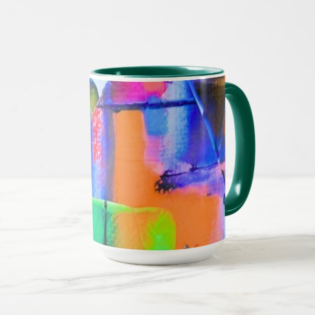 Abstract Background Colorful Mugg (Framsida höger)