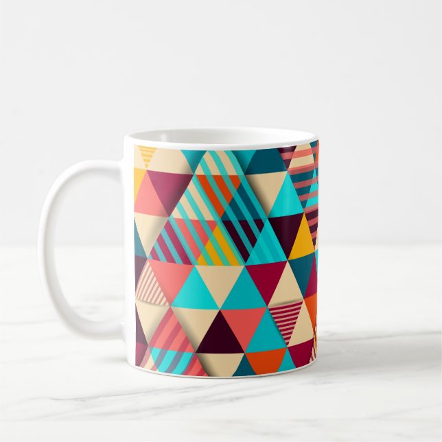Abstract background with triangle shapes. Modern g Kaffemugg (Vänster)