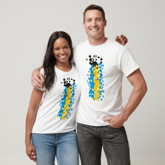 Abstract Bahamas Flag, Bahamian Colors, t-shirt