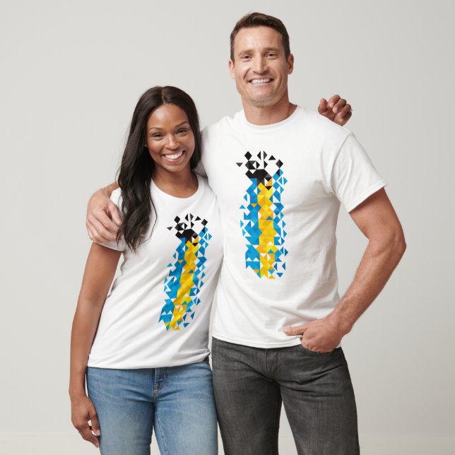 Abstract Bahamas Flag, Bahamian Colors, t-shirt (Unisex)