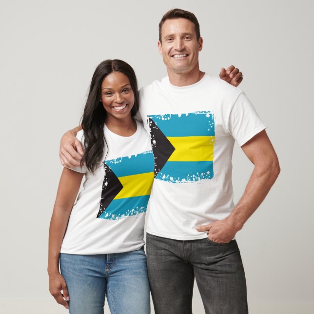 Abstract Bahamas Flag, Bahamian Colors, t-shirt (Unisex)