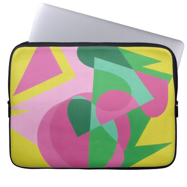 Abstract Balancing Act Laptop Sleeve – Multicolor (Framsidan)