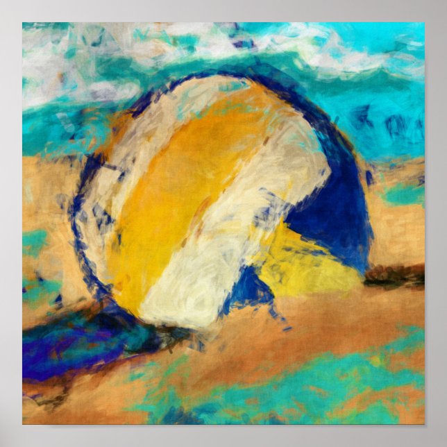 Abstract Beach Volleyball Poster (Framsidan)
