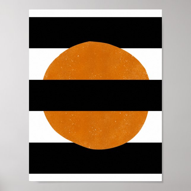 Abstract Black And Yellow Elements Orange Shapes Poster (Framsidan)