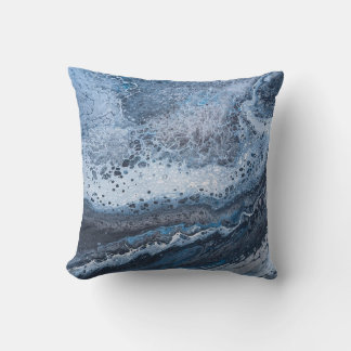 Abstract Blue & Gray Ocean Drift  Kudde
