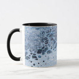Abstract Blue & Gray Ocean Drift Mugg