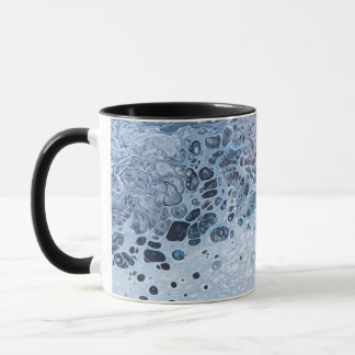 Abstract Blue & Gray Ocean Drift Mugg