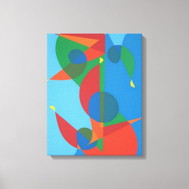 Abstract Blue Harmony Canvas Print (Framsida)