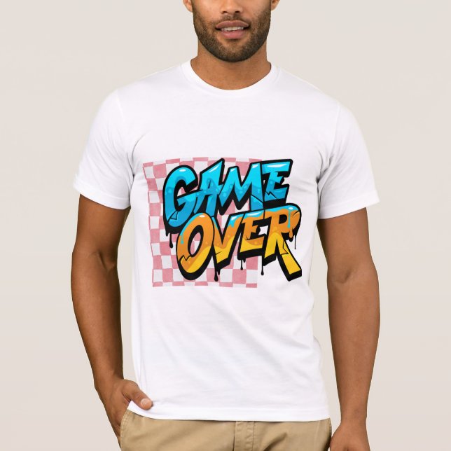 Abstract Blue Watercolor Men’s T-Shirt (Framsida)