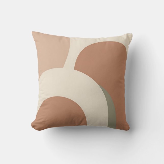 Abstract Boho Arch Earthy Minimalist Design Kudde (Framsida)