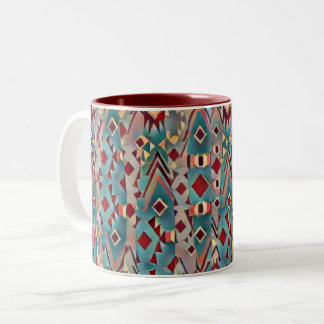 Abstract Boho Aztec Två-Tonad Mugg