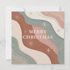 Abstract Boho Christmas Shapes Julkort