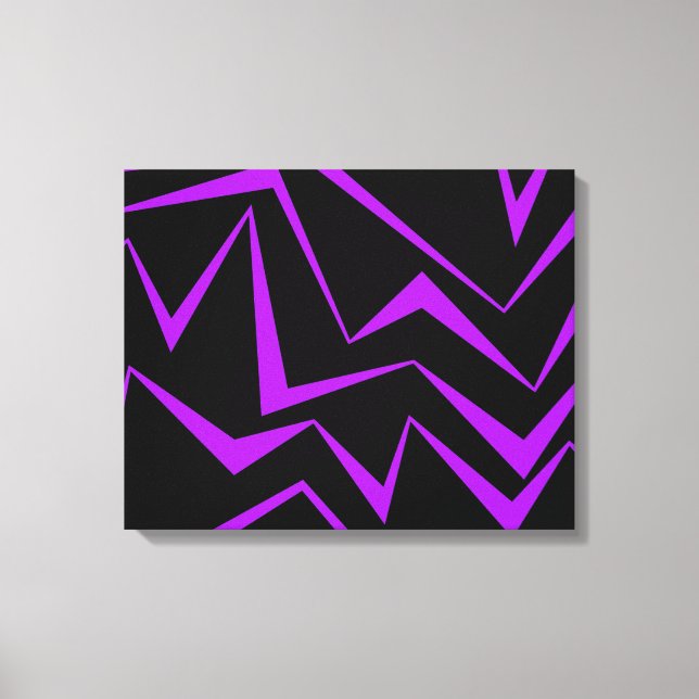 Abstract, bold, vibrant geometric zigzag pattern canvastryck (Framsida)