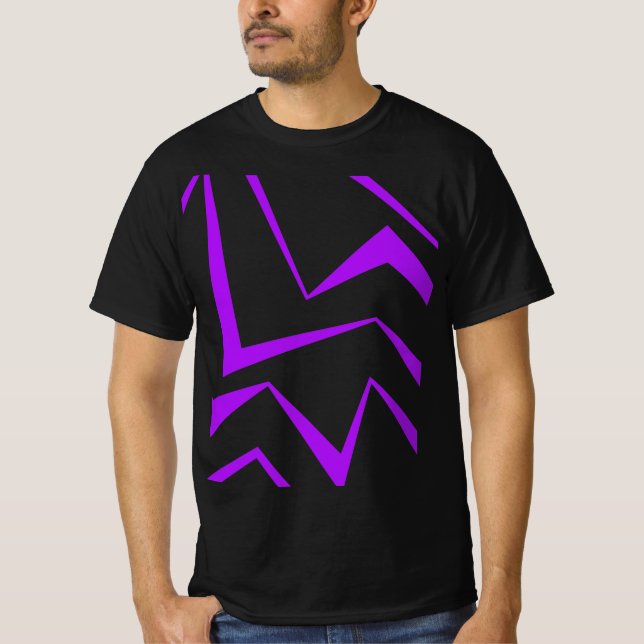 Abstract, bold, vibrant geometric zigzag pattern t shirt (Framsida)