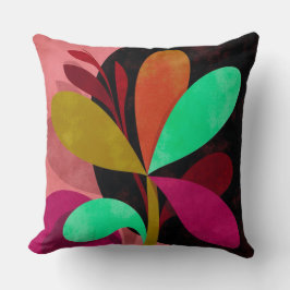 Abstract Botanical Throw Pillow Kudde