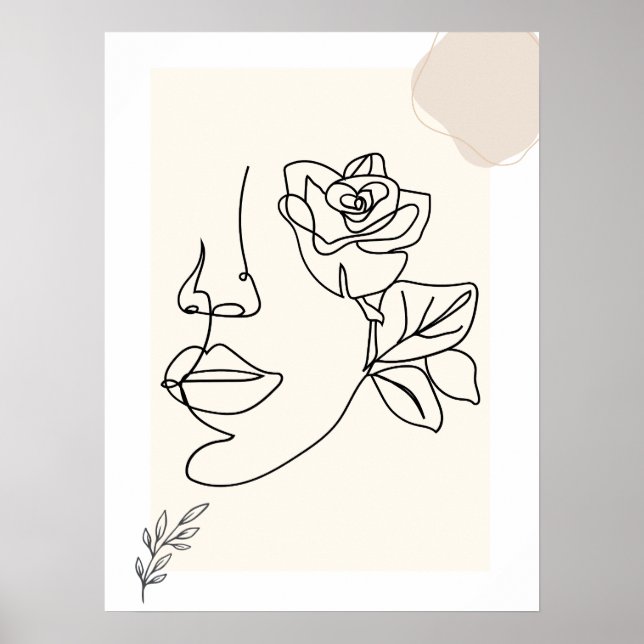 Abstract Botanical Wall Art Poster (Framsidan)