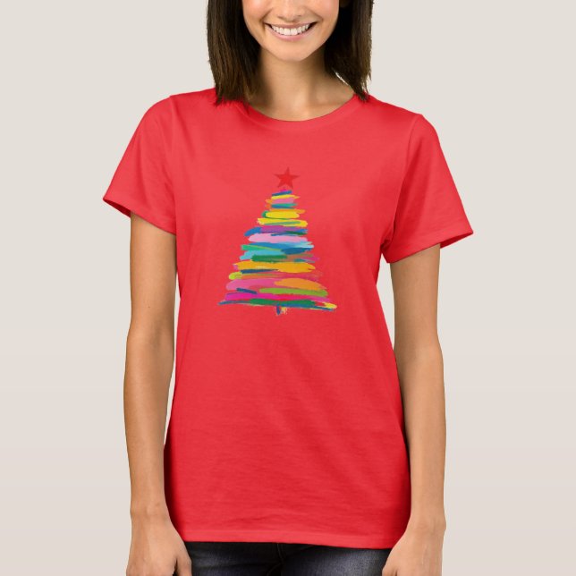 Abstract Brush Tree T Shirt (Framsida)