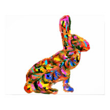 Abstract Bunny Poster