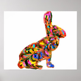 Abstract Bunny Poster