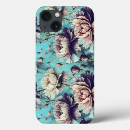 Abstract carnations pattern design 1