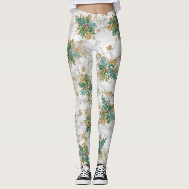 Abstract Christmas Art Leggings (Framsida)
