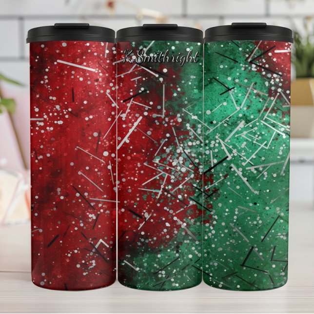 Abstract Christmas Red Green Glitter (Skapare uppladdad)