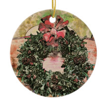 Abstract Christmas Wreath Ornament